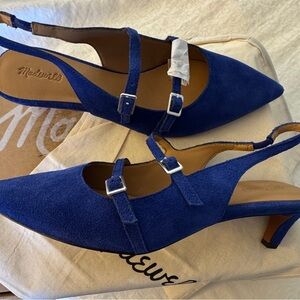 Madewell Royal Blue Kitten Heels